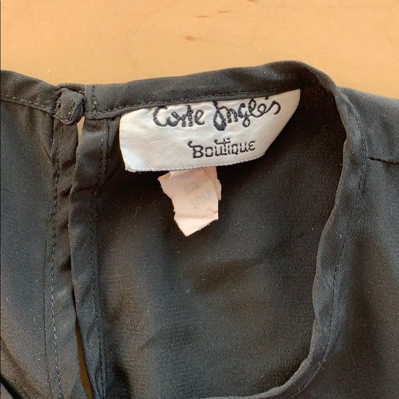 Vintage Black SS Blouse - Picture 2 of 5